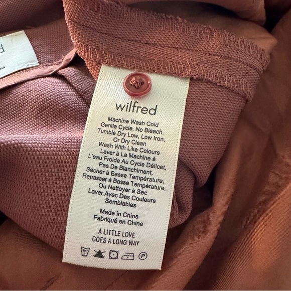 Wilfred ÉCOULEMENT Tie-Back Open Back Jumpsuit with Sleeves - Rust - Picture 11 of 15